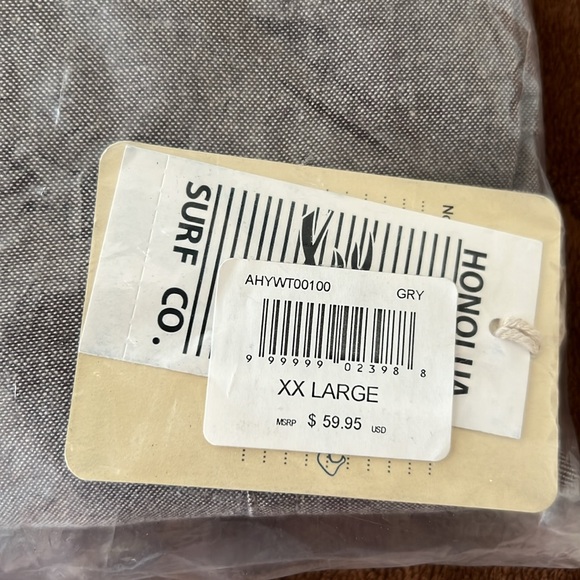 Honolua Shirt XXL Gray NWT - Picture 4 of 4